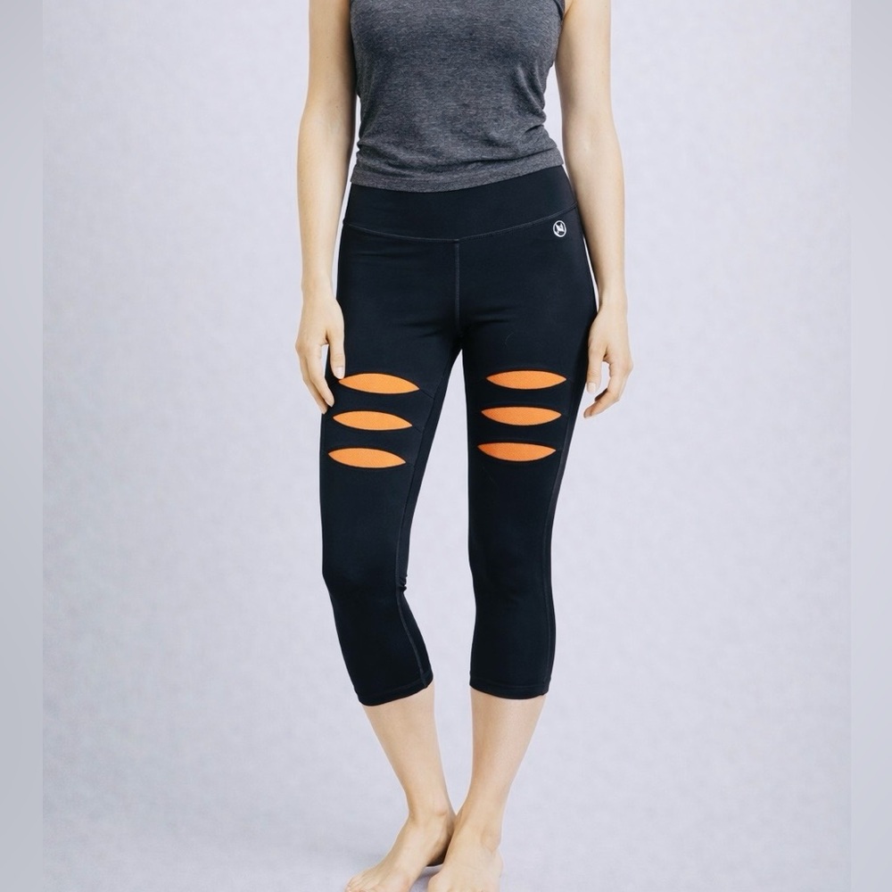 Vogo Womens Athletic Leggings Mesh Inset sz XS women’s